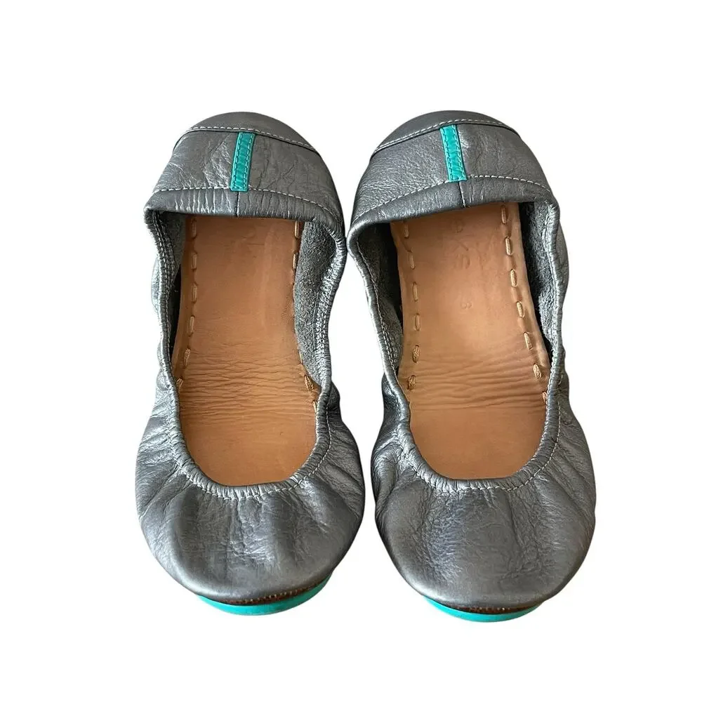 Tieks by Gavrieli ballet flats Metallic Pewter Sz:8